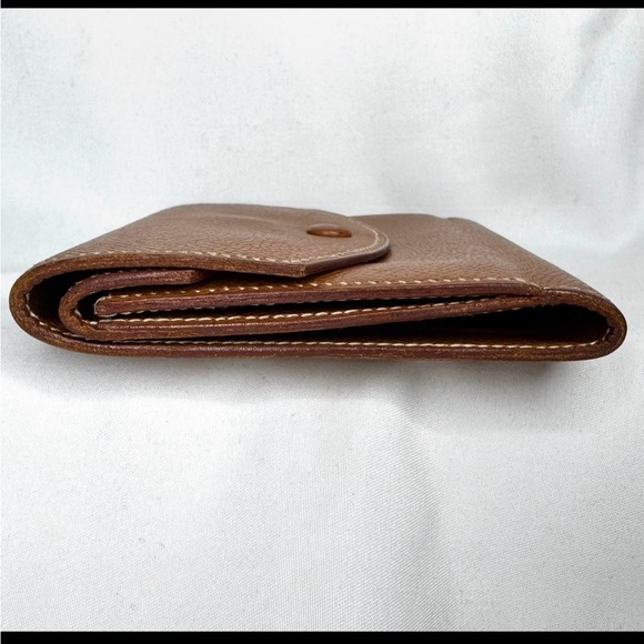 Hermes Tan Leather Compact Wallet with COA - Picture 4 of 14